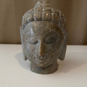 Stone Head Statue Sculpture Home Decor Zen Religious Spiritual